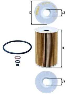 BMW 3 Serisi E36 316i M43 Yağ Filtresi | MAHLE OX 127/1D