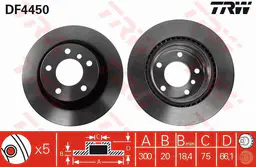 BMW 3 Serisi F30 318i B38 Arka Fren Diski | TRW DF4450