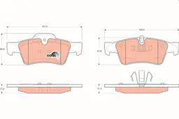 Mercedes GL Serisi X164 GL 350 CDI BlueTEC OM642 Arka Fren Balatası | TRW GDB1643