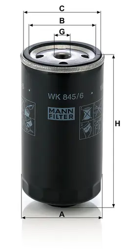 BMW 5 Serisi E39 525 tds M51 Yakıt Filtresi | MANN WK 845/6