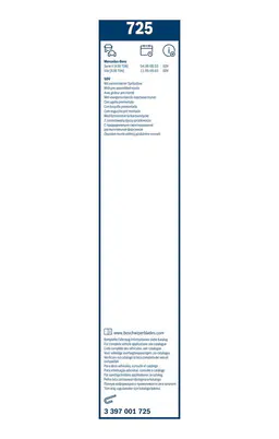 Mercedes W638 V 200 Silecek Lastiği Set | BOSCH 3397001725