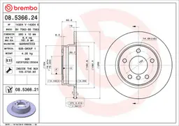 BMW 3 Serisi E36 320 i Arka Fren Diski | BREMBO 08536624