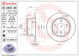 BMW 3 Serisi E36 2.2 i Arka Fren Diski | BREMBO 08685381