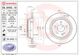 Mercedes Vito Serisi W639 111 CDI 4x4 Arka Fren Diski | BREMBO 08840510