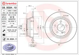 Mercedes E Serisi W211 E 220 CDI Arka Fren Diski | BREMBO 08958410