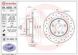 BMW 3 Serisi E90 320 i Arka Fren Diski | BREMBO 08A2051X