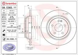 Mercedes Vito Serisi W447 250 CDI Arka Fren Diski | BREMBO 08C06511