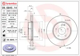 Mercedes E Serisi W210 E 230 Ön Fren Diski Havalandırmalı | BREMBO 09684511