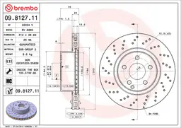 Mercedes S Serisi W220 S 280 Ön Fren Diski Havalandırmalı | BREMBO 09812711