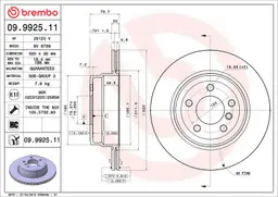 BMW X5 Serisi F15 xDrive 28 i Arka Fren Diski Havalandırmalı | BREMBO 09992511