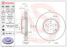 Mercedes E Serisi W212 E 250 CGI Ön Fren Diski Havalandırmalı | BREMBO 09A62111