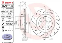 Mercedes E Serisi W211 E 420 CDI Ön Fren Diski Havalandırmalı | BREMBO 09A81711