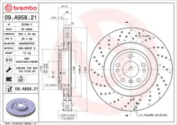 Mercedes GL Serisi X166 400 4-matic Ön Fren Diski Havalandırmalı | BREMBO 09A95821