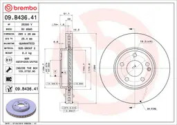 Mercedes A Serisi W176 A 180 Ön Fren Diski Havalandırmalı | BREMBO 09B43641