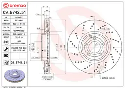 Mercedes CLS Serisi W218 CLS 350 CDI / d Ön Fren Diski Havalandırmalı | BREMBO 09B74251