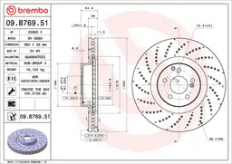 Mercedes W204 Ön Fren Diski Havalı 360mm | BREMBO 09B76951