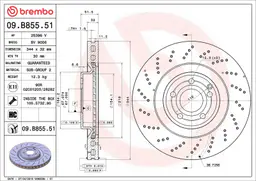 Mercedes CLS Serisi W218 CLS 350 Ön Fren Diski Havalandırmalı | BREMBO 09B85551