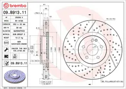 Mercedes A Serisi W176 A 45 AMG 4-matic Ön Fren Diski Havalandırmalı | BREMBO 09B91311