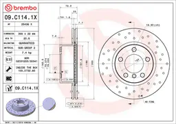 BMW 3 Serisi F30 318 d Ön Fren Diski Havalandırmalı | BREMBO 09C1141X