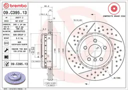 BMW 3 Serisi F30 320 d xDrive Arka Fren Diski Havalandırmalı | BREMBO 09C39513