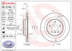 BMW 2 Serisi F44 2020 216 d Arka Fren Diski Havalandırmalı | BREMBO 09C74311
