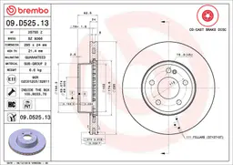 Mercedes W205 Ön Co-Cast Fren Diski 295mm | BREMBO 09D52513