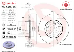 Mercedes C Serisi W205 C 200 EQ Boost Ön Fren Diski Havalandırmalı | BREMBO 09D52613