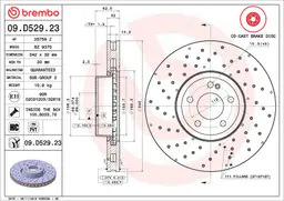 Mercedes C Serisi W205 C 250 BlueTEC / d Ön Fren Diski Havalandırmalı | BREMBO 09D52923