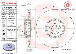 BMW 4 Serisi G82 420 i Sağ ön Fren Diski Havalandırmalı | BREMBO 09D89613