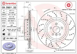 BMW 5 Serisi F90 530 d xDrive Sağ arka Fren Diski Havalandırmalı | BREMBO 09D90133