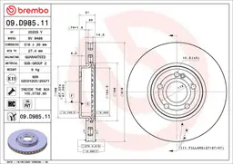 Mercedes GLB Serisi X247 GLB 200 Ön Fren Diski Havalandırmalı | BREMBO 09D98511
