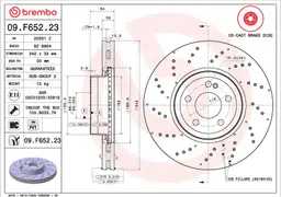 Mercedes C Serisi W206 C 300 e Ön Fren Diski Havalandırmalı | BREMBO 09F65223