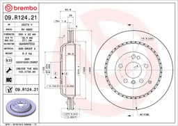 Mercedes ML Serisi W164 ML 450 CDI 4-matic Arka Fren Diski Havalandırmalı | BREMBO 09R12421
