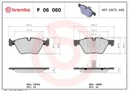 BMW 5 Serisi F10 525 d xDrive Ön Fren Balatası | BREMBO P06060