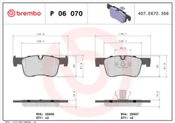 BMW 3 Serisi F30 318 d Ön Fren Balatası | BREMBO P06070