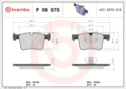 BMW 2 Serisi F22 218 d Ön Fren Balatası | BREMBO P06075