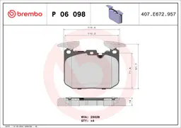 BMW 1 Serisi F40 M 135 i xDrive Ön Fren Balatası | BREMBO P06098