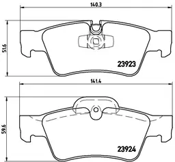 Mercedes GL Serisi X164 GL 350 CDI 4-matic Arka Fren Balatası | BREMBO P50064