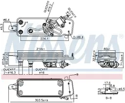 BMW 5 Serisi F10 2009-2016 N54 Şanzıman Yağ Soğutucusu | NISSENS 90988