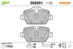 BMW 3 Serisi E90 2004-2012 Fren Balatası Arka | VALEO 670701
