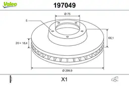 BMW 1 Serisi E87 Arka Fren Diski | VALEO 197049