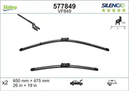 BMW 2 Serisi F45 Active Tourer Silecek Süpürgesi | VALEO 577849