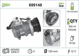 BMW 3 Serisi E36 M40 Klima Kompresörü | VALEO 699148