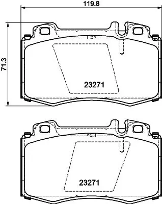 Mercedes S Serisi W220 Fren Balatası Arka | HELLA 8DB 355 008-691