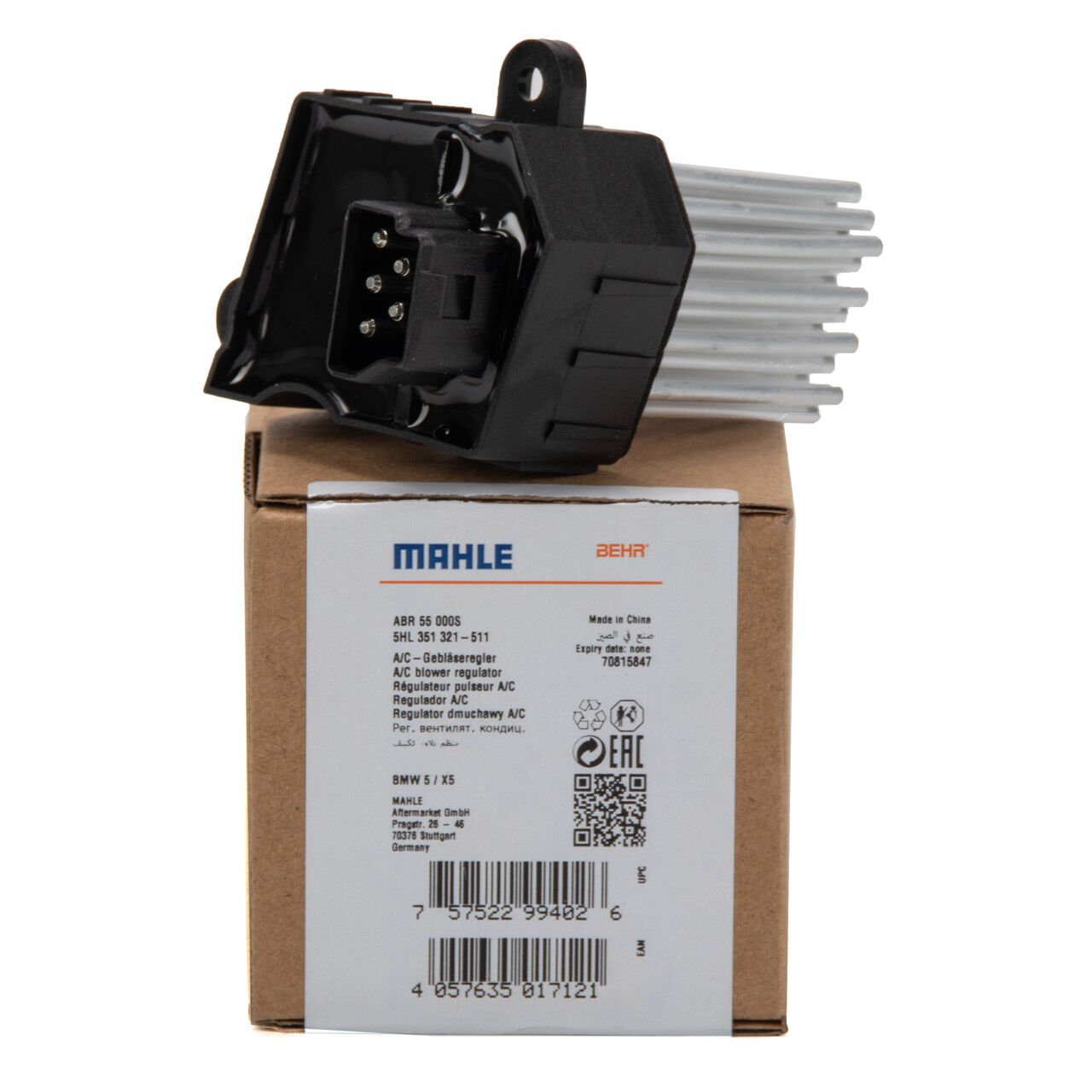 Bmw E46 Kalorifer Rezistansı Klima Tarağı | MAHLE ABR 55 000S