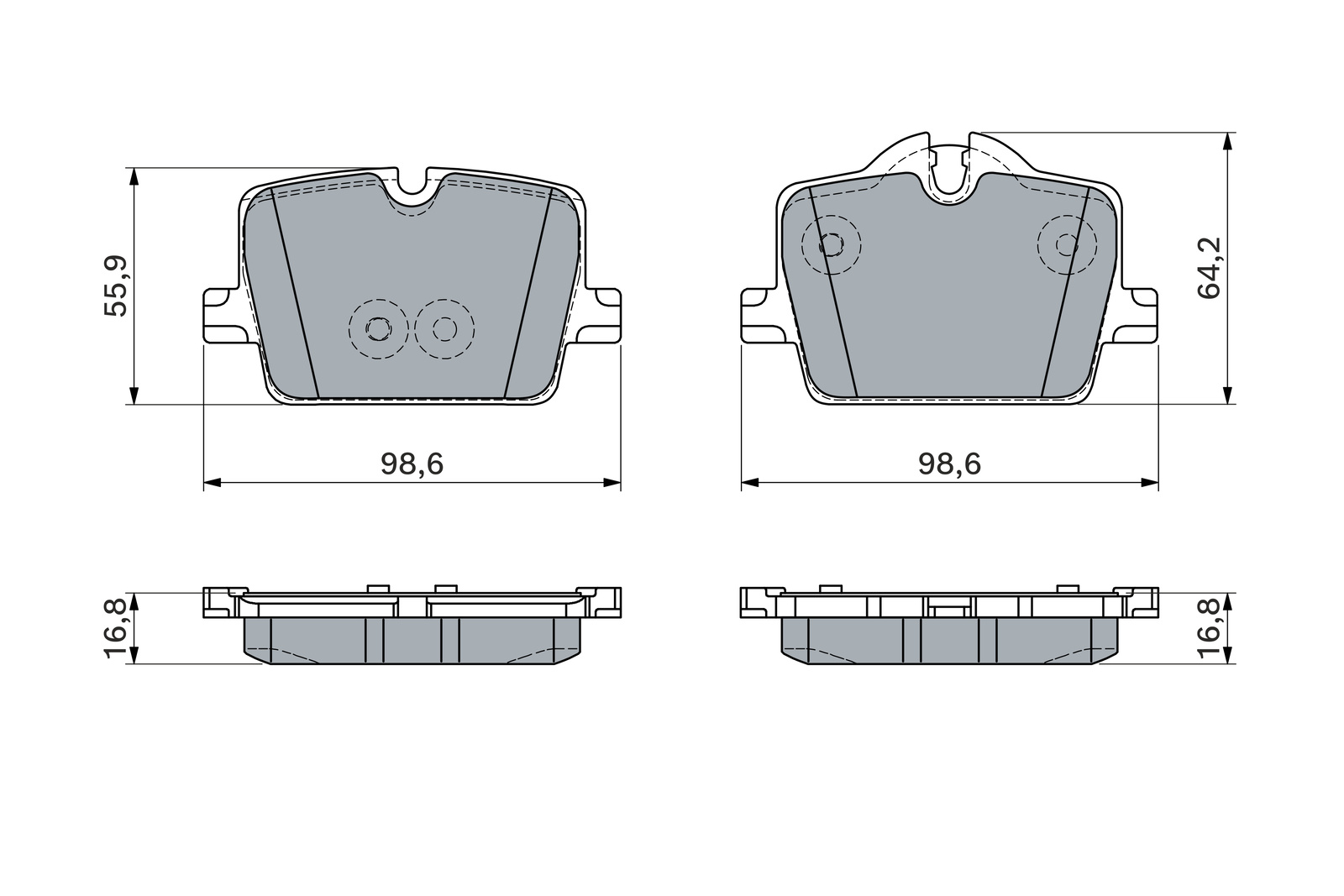 BMW G21 320e Fren Balatası Arka | BOSCH 0986460056