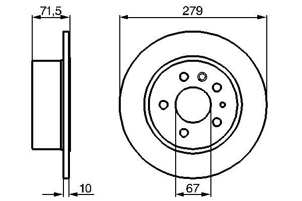 Mercedes W126 560SEC Fren Diski Arka | BOSCH 0986478199