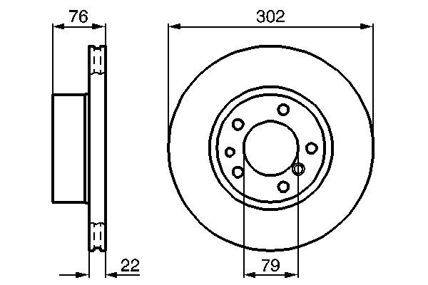 BMW E34 530i Fren Diski Ön | BOSCH 0986478318