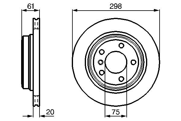 BMW E39 530d Fren Diski Arka | BOSCH 0986478426