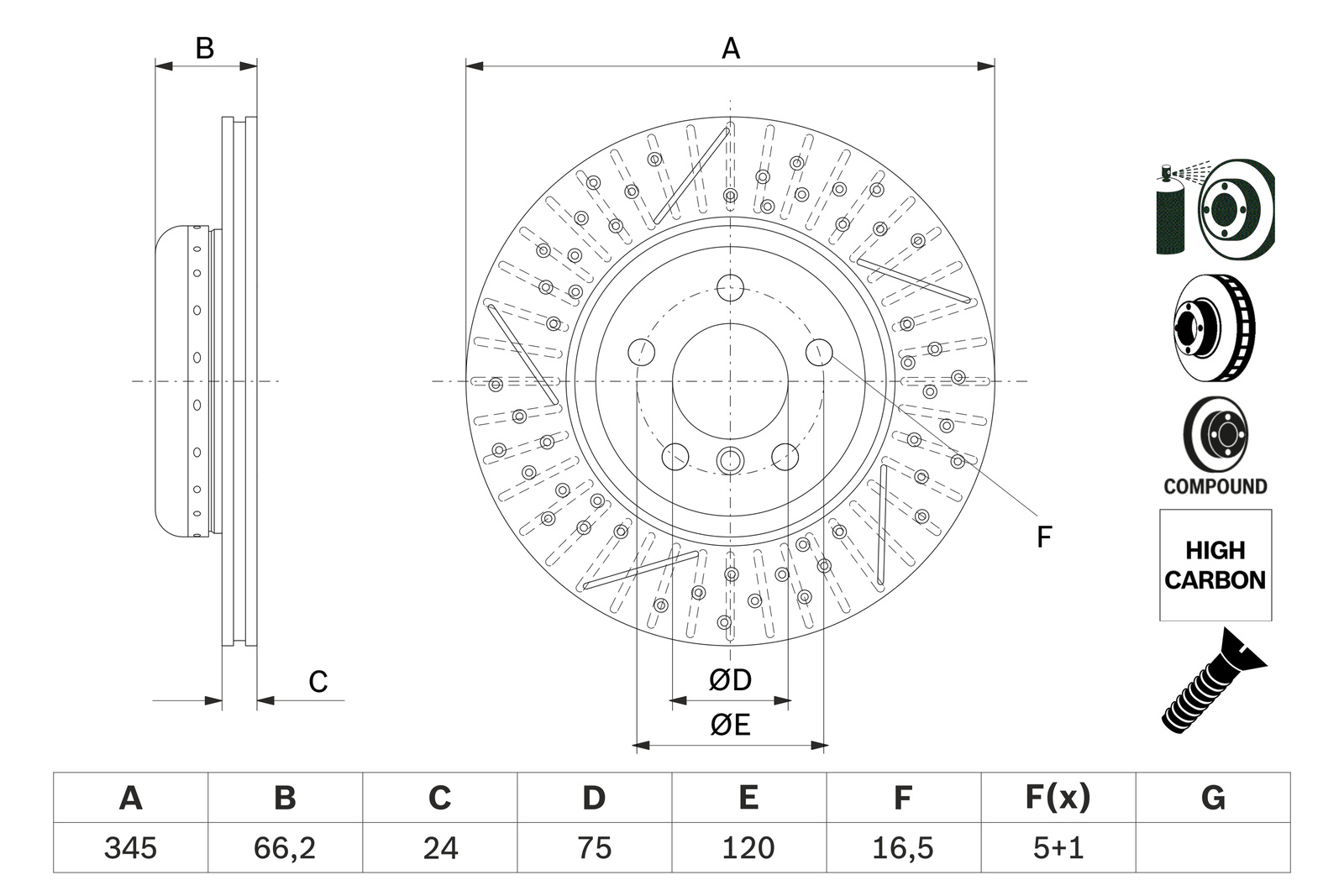 BMW F30 325d Fren Diski Arka | BOSCH 0986479E15